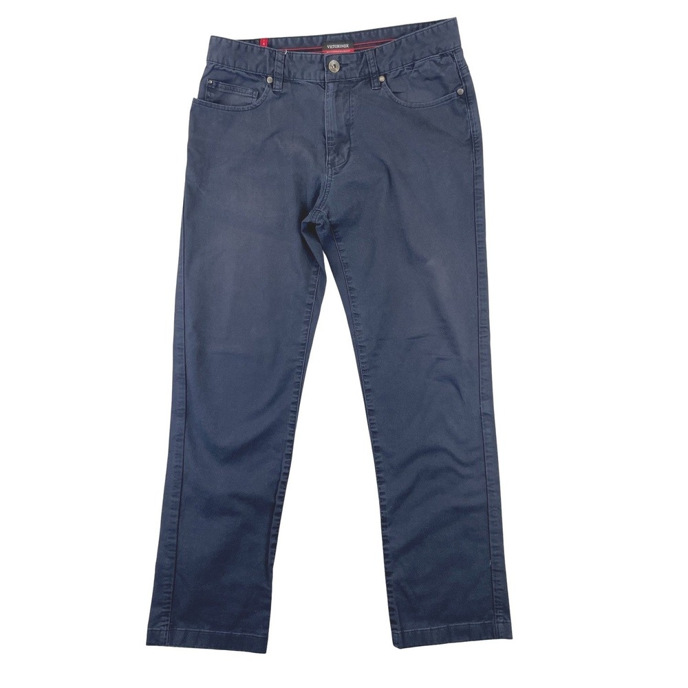Victorinox Tailored Fit Chino Pants Mens 30 Navy Blue Business Casual Utility